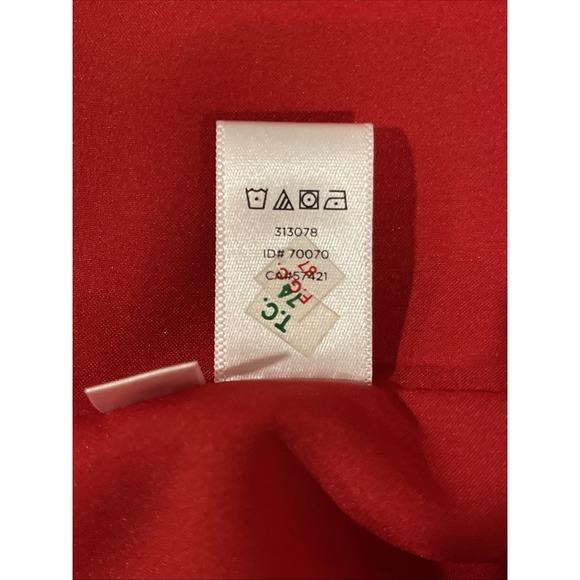 LOFT Women's Fire Red Fit & Flare Dress Cap Sleeve Size 8 Pleated Zip On Lined - Picture 12 of 12